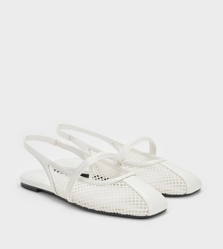 ELLORY Mesh Slingback Flat Shoes