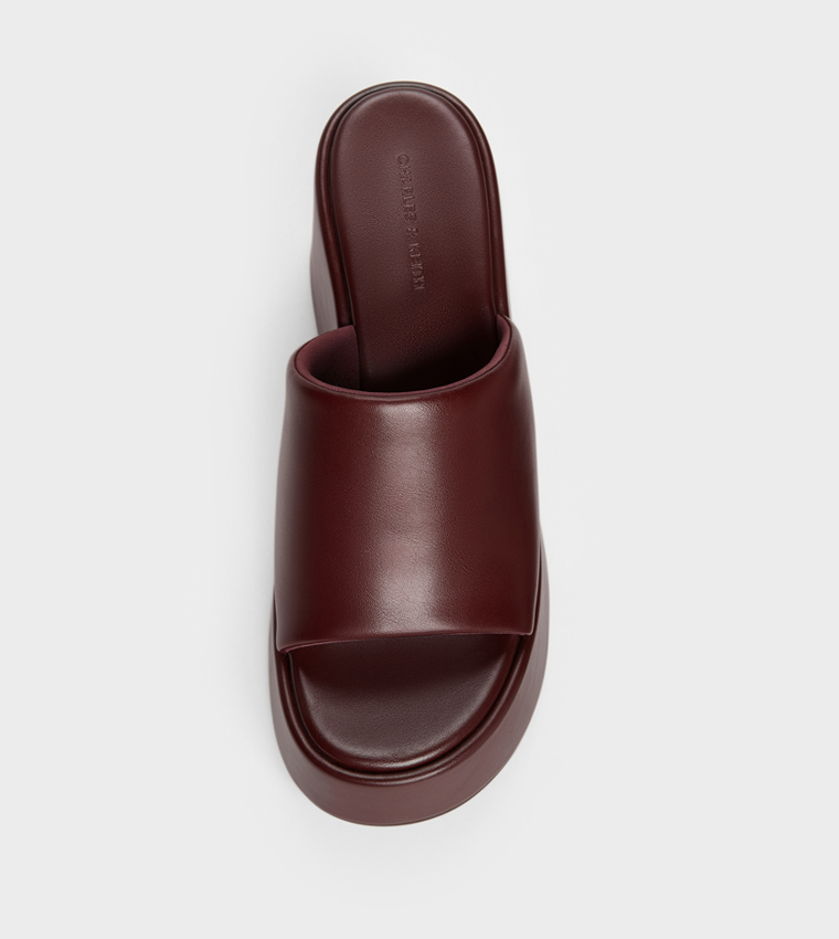 Solid Open Toe Platform Wedge Sandals
