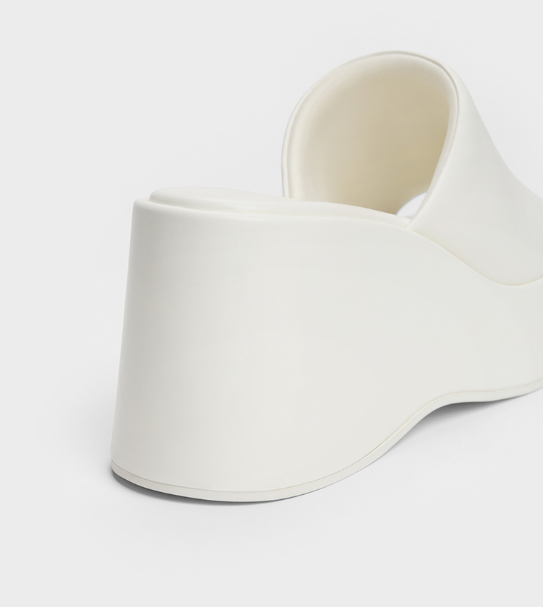 Solid Open Toe Platform Wedge Sandals