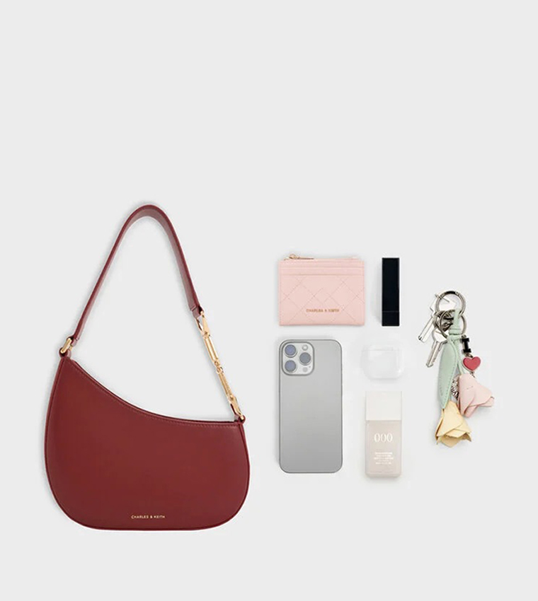 AGATHA Chain Detail Asymmetric Shoulder Bag