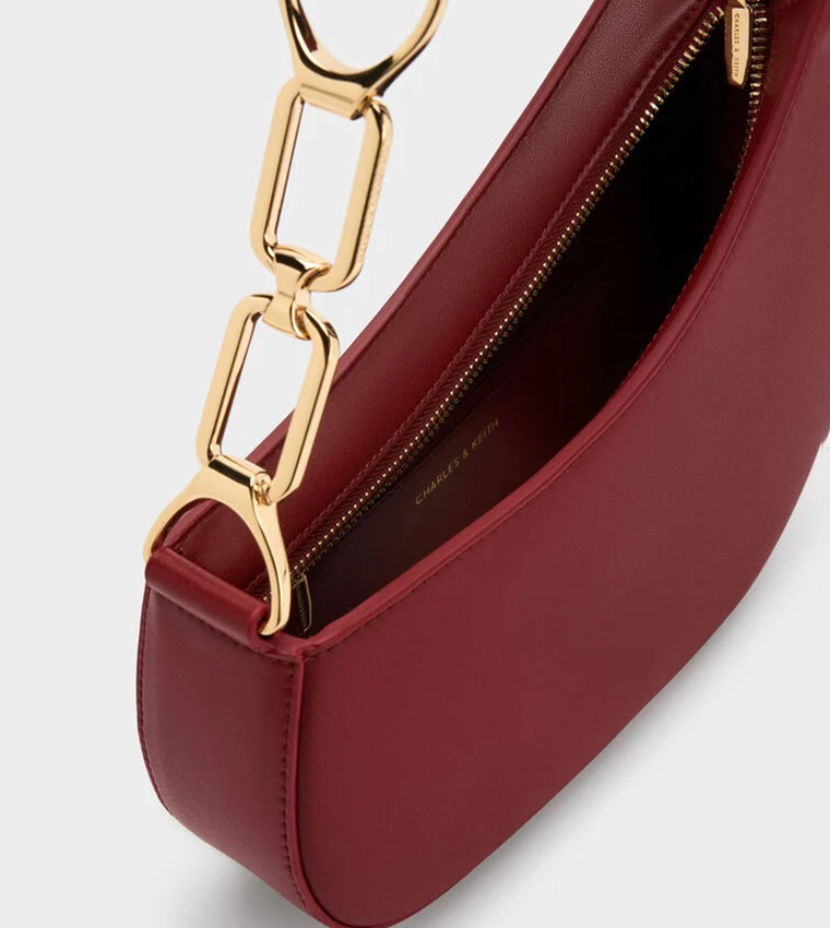 AGATHA Chain Detail Asymmetric Shoulder Bag