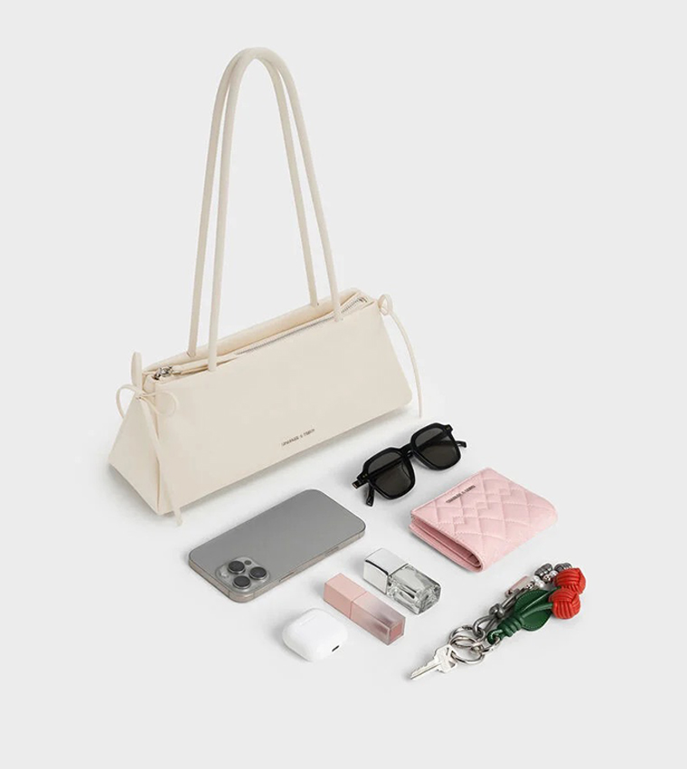 HAZEL Logo Detail Shoulder Bag