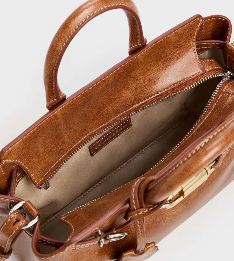 DELFINA Belted Mini Tote Bag