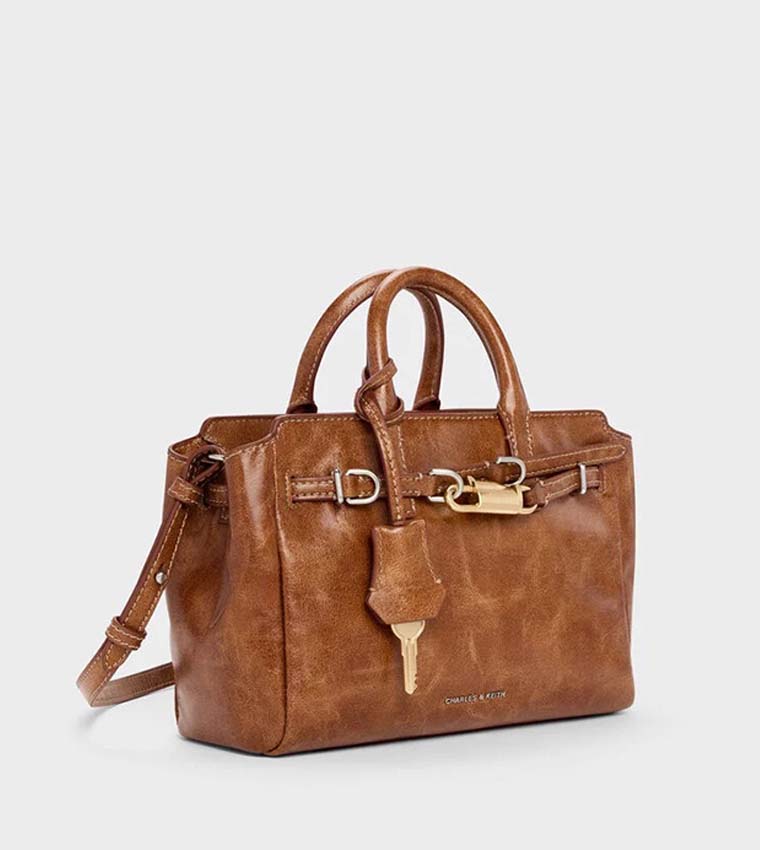 DELFINA Belted Mini Tote Bag