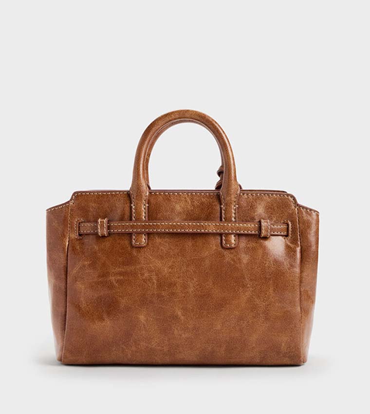 DELFINA Belted Mini Tote Bag