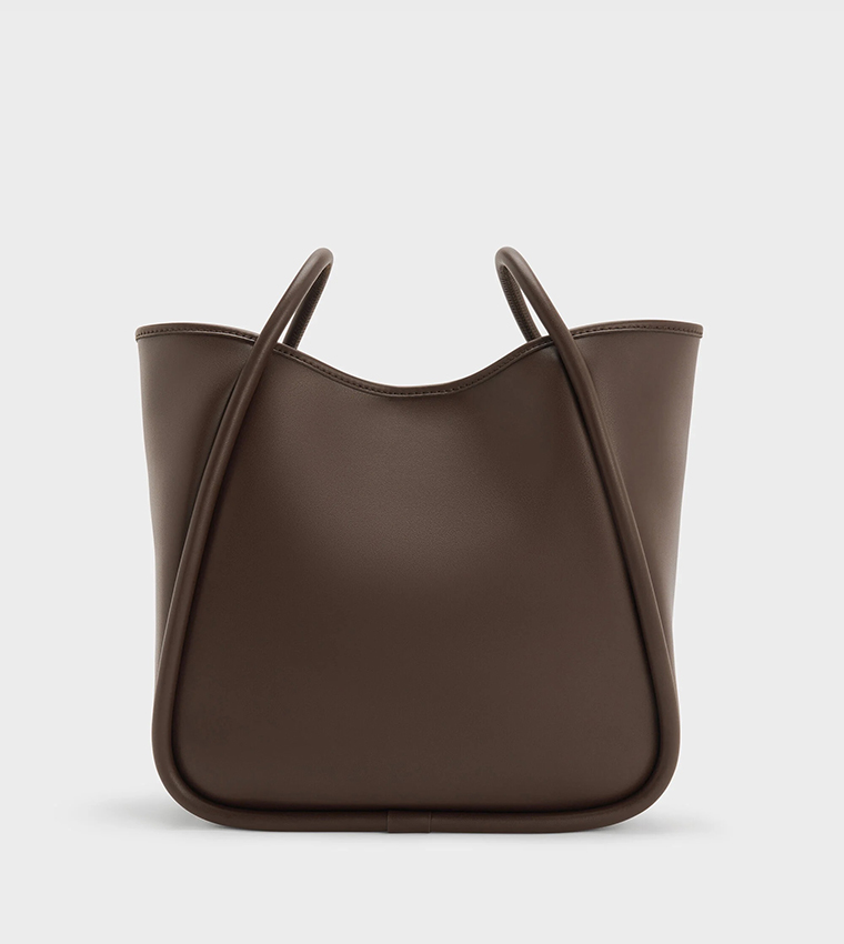LYLA Textured Tubular Slouchy Tote Bag
