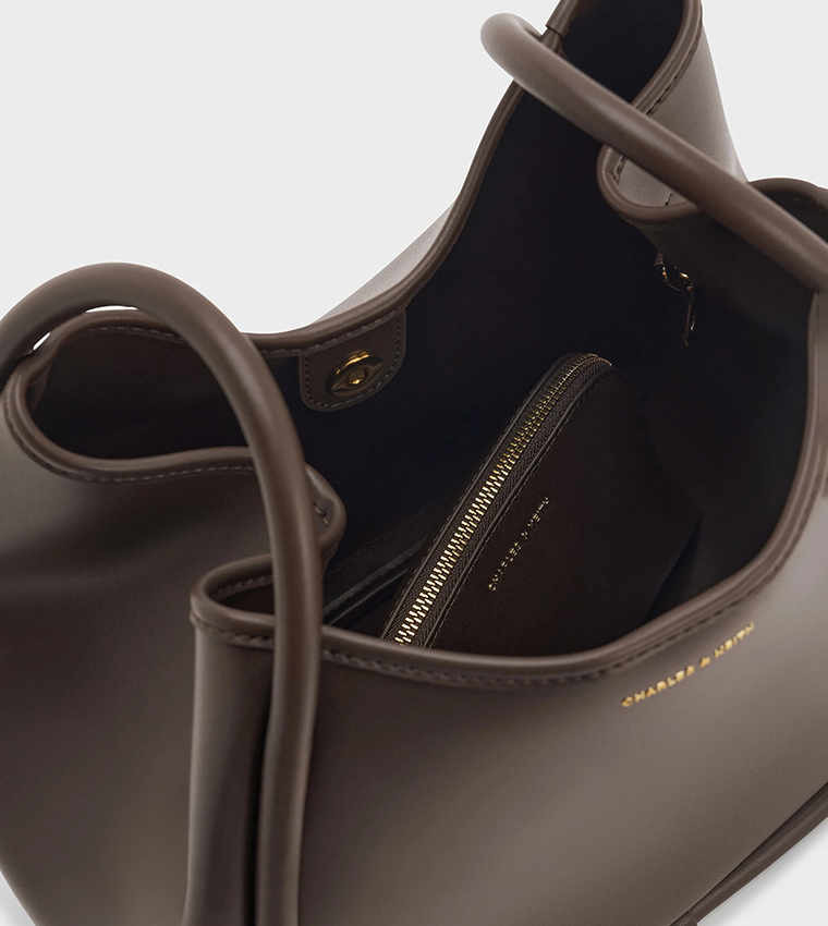 LYLA Textured Tubular Slouchy Tote Bag