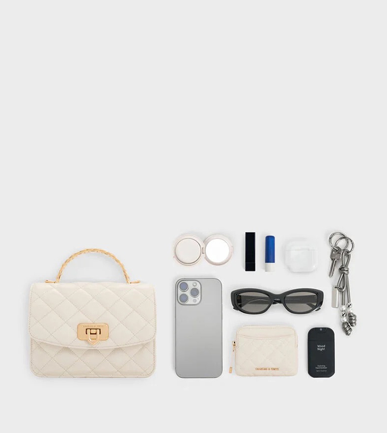 CRESSIDA Quilted Top Handle Bag