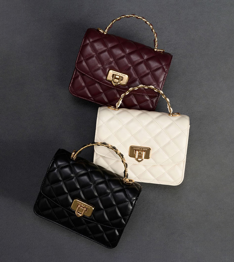 CRESSIDA Quilted Top Handle Bag