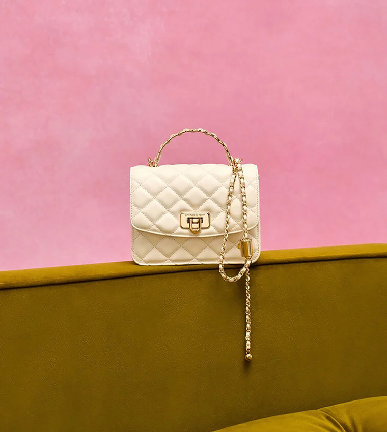 CRESSIDA Quilted Top Handle Bag