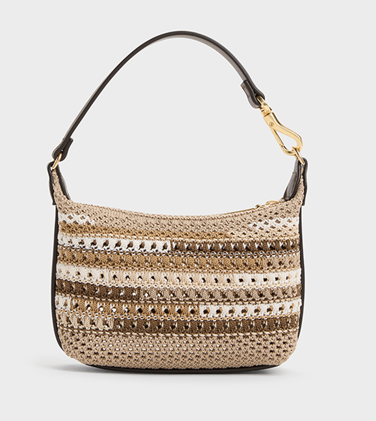 IDA Multi-Striped Knitted Mini Bag