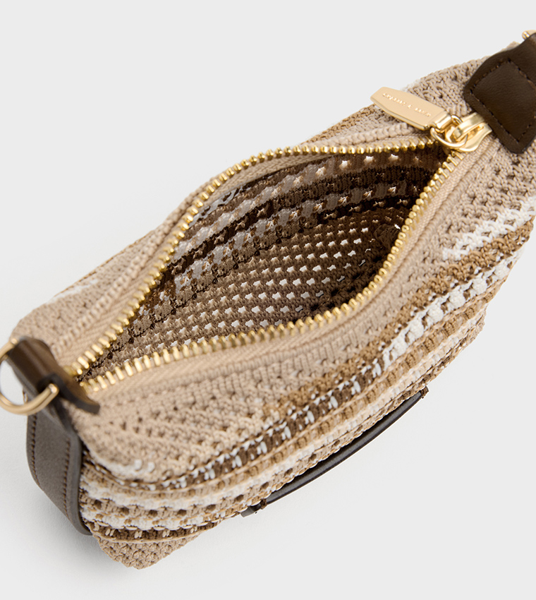 IDA Multi-Striped Knitted Mini Bag