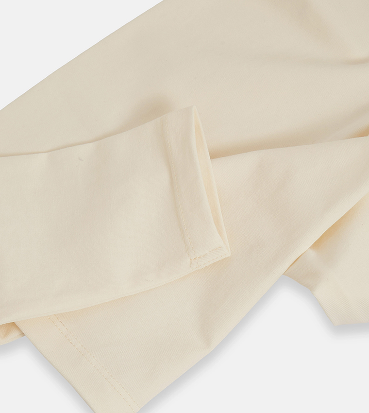 Solid Elastic Waist Leggings