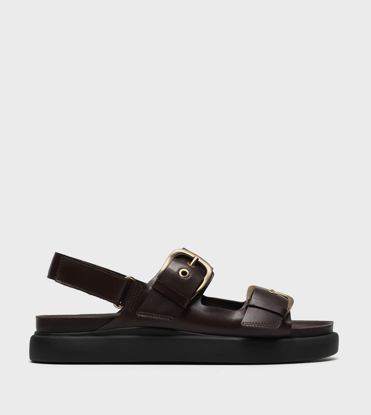 Clarks  Flat Sandals - Brown Flat Sandals