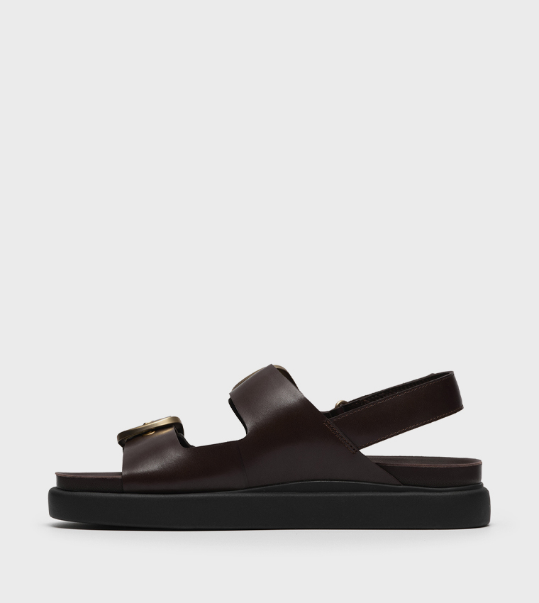 Clarks  Flat Sandals - Brown Flat Sandals