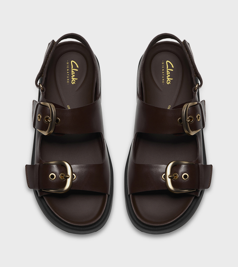 Clarks  Flat Sandals - Brown Flat Sandals