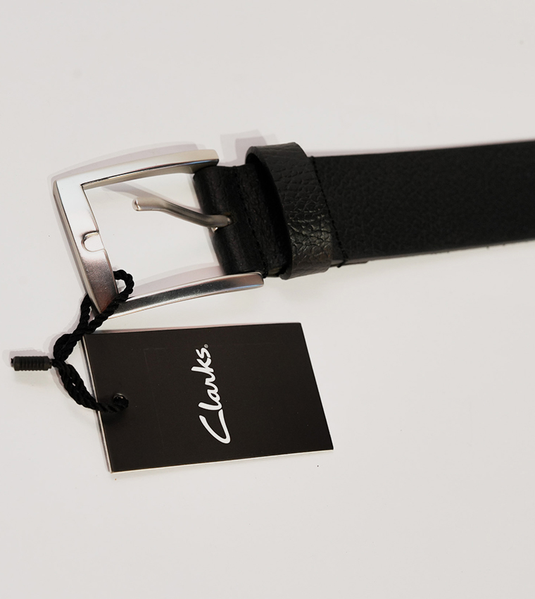 حزام جلد بمشبك 