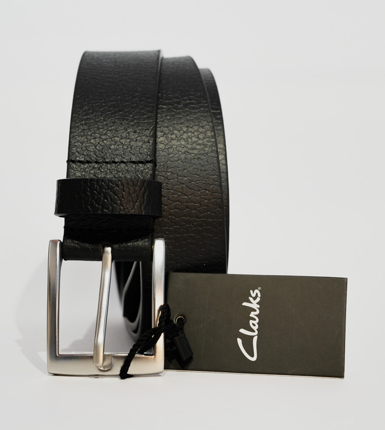 حزام جلد بمشبك 