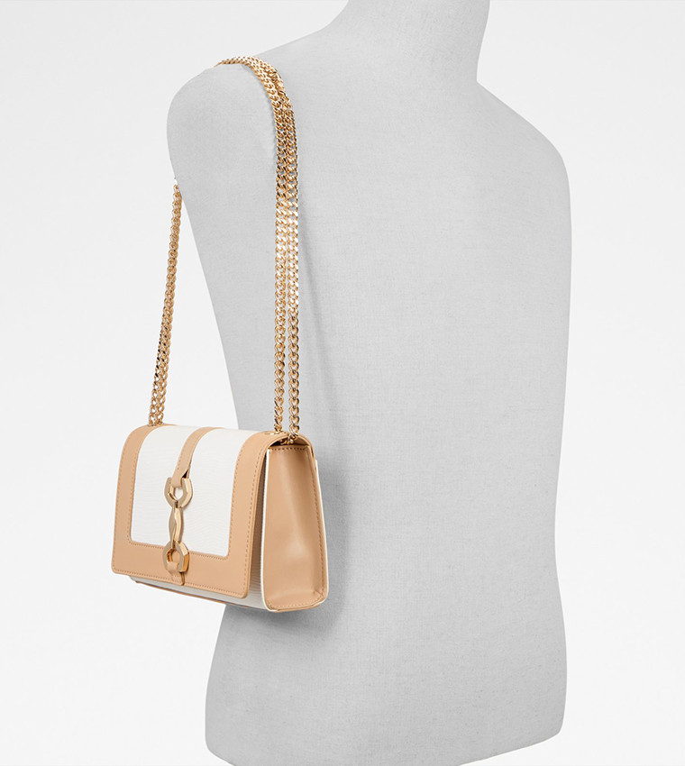 CLAIRISSIA Color Block Flap Crossbody Bag