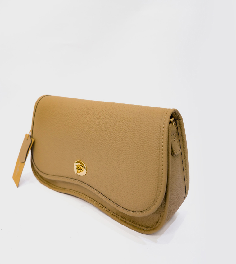 HOVESS Textured Flap Crossbody Bag