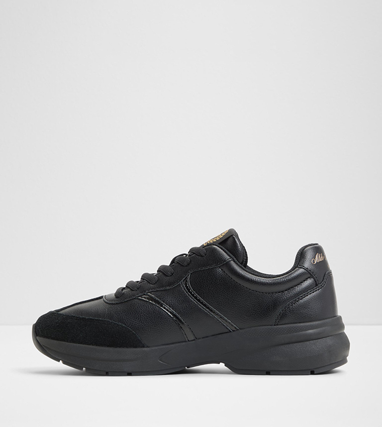 CLUBCHIC Textured Lace-Up Sneakers
