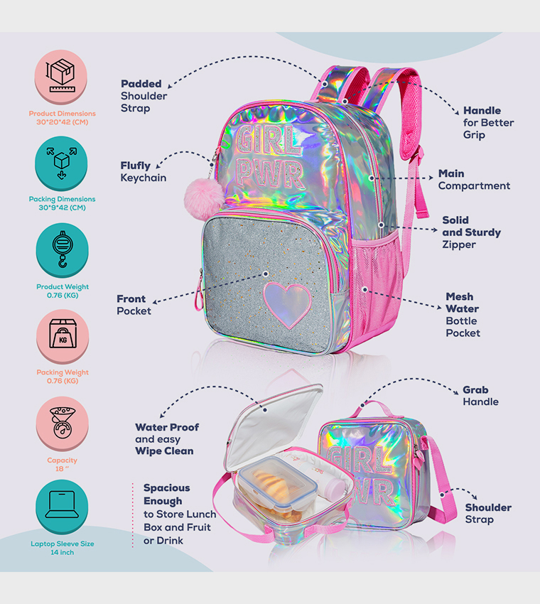 Eazy Kids  Backpack Set - Multi Backpack Set