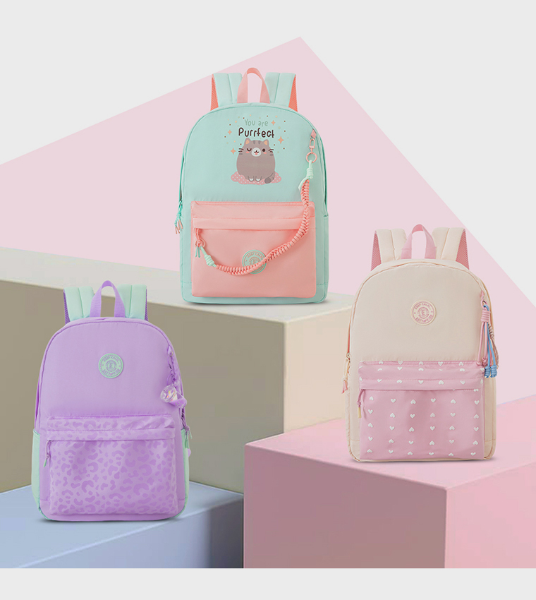 16.5" School Backpack with 4-Wheel Trolley Set