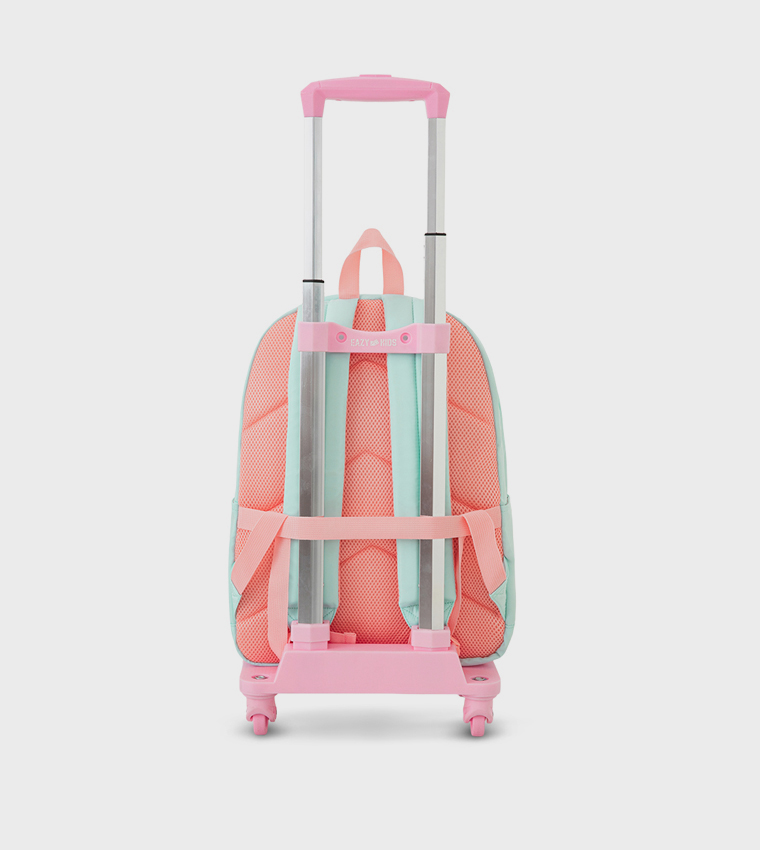 16.5" School Backpack with 4-Wheel Trolley Set