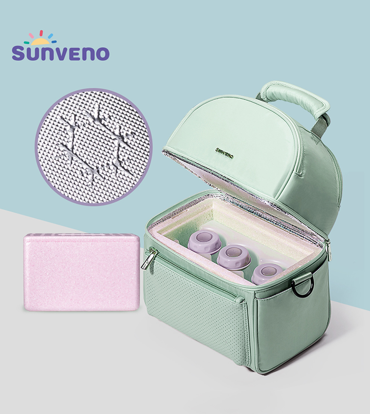 حقيبة غداء معزولة مع صندوق حراري و4 قطع مجموعة أكياس ثلج بنقشة القرش