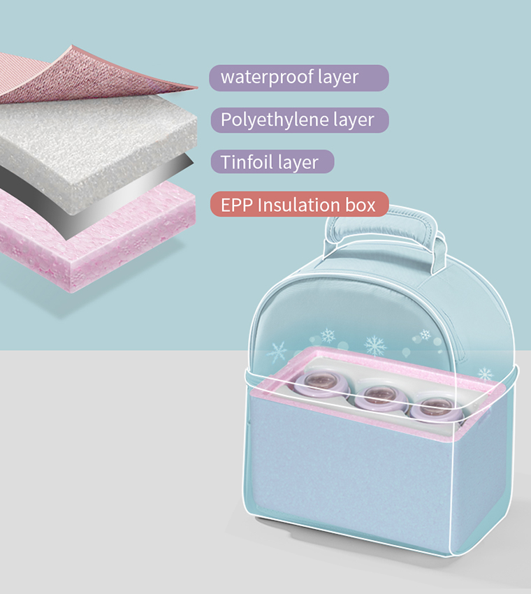 حقيبة غداء معزولة مع صندوق حراري و4 قطع مجموعة أكياس ثلج بنقشة القرش