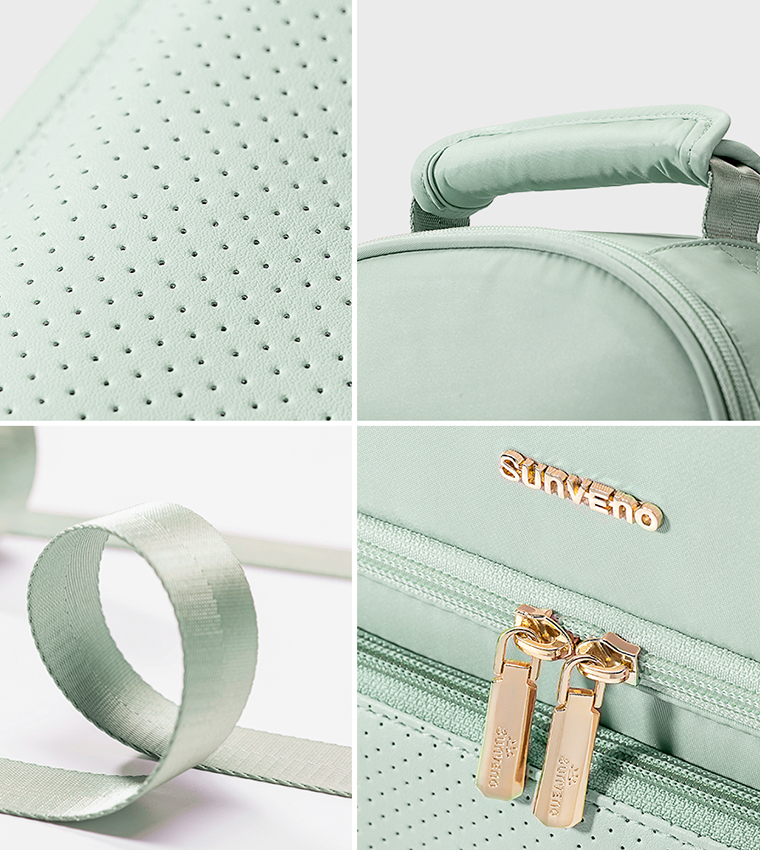 حقيبة غداء معزولة مع صندوق حراري و4 قطع مجموعة أكياس ثلج بنقشة القرش