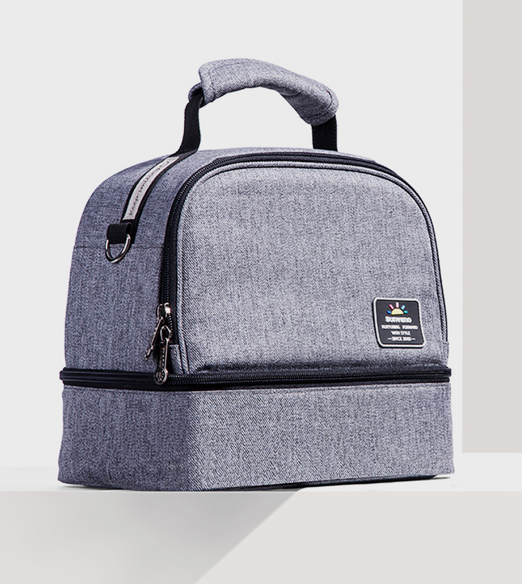 Insulated Lunch Bag with 4 Piece Penguin Ice Pack Set