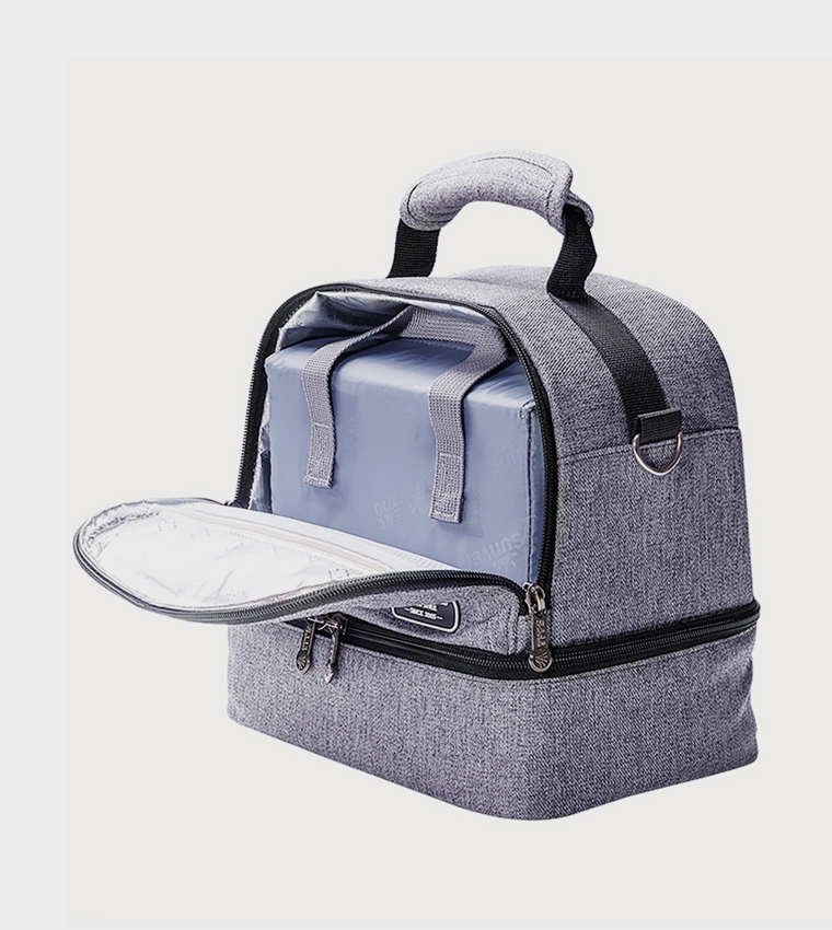 Insulated Lunch Bag with 4 Piece Penguin Ice Pack Set