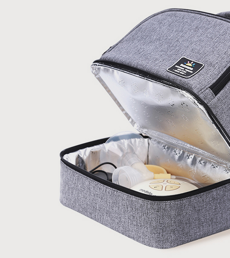 Insulated Lunch Bag with 4 Piece Penguin Ice Pack Set