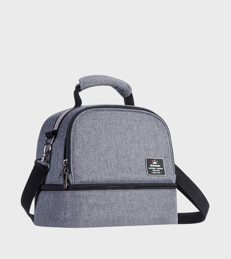 Insulated Lunch Bag with 4 Piece Penguin Ice Pack Set