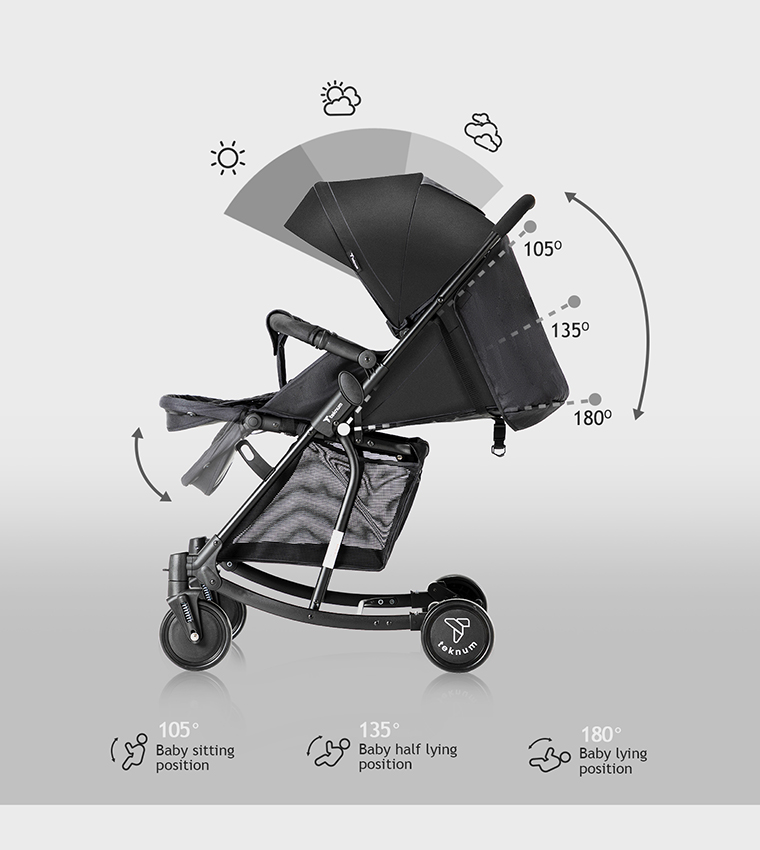 Stroller with Rocker and Diaper Tote Bag Set