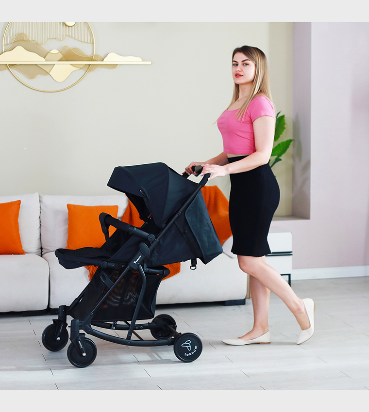 Stroller with Rocker and Diaper Tote Bag Set