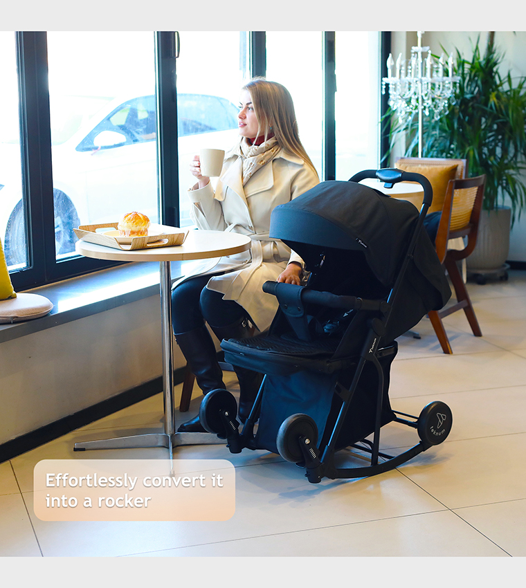 Stroller with Rocker and Diaper Tote Bag Set