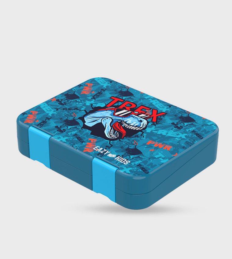TREX Themed 6 & 4 Convertible Bento Lunch Box Set with Bag