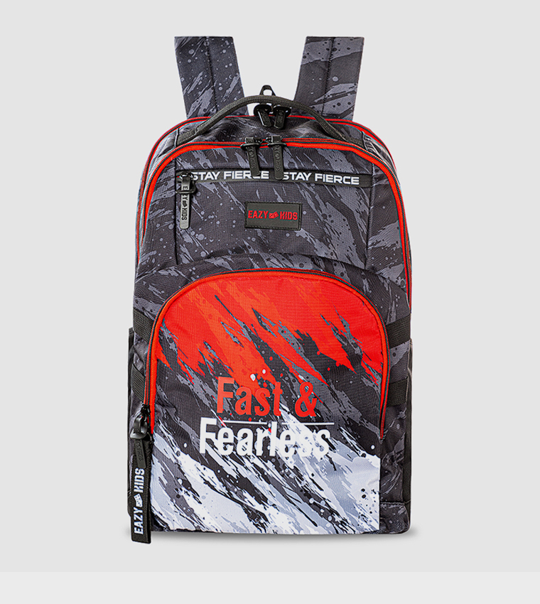 20" 4 Wheel Trolley School Bag - Fast & Fearless