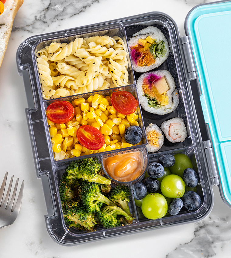 6 & 4 Convertible Bento Lunch Box and Lunch Bag Set - T-Rex