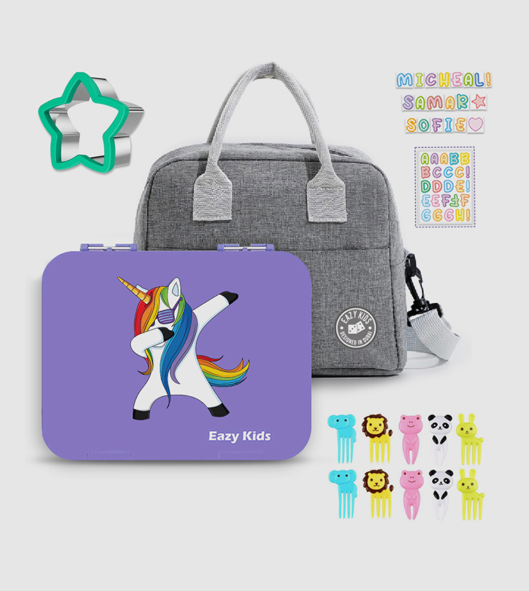 Unicorn Bento Lunch Box with Lunch Bag