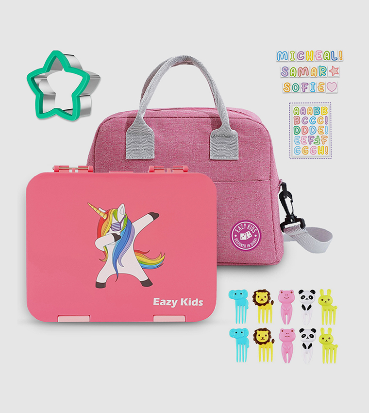 Unicorn Bento Lunch Box with Lunch Bag