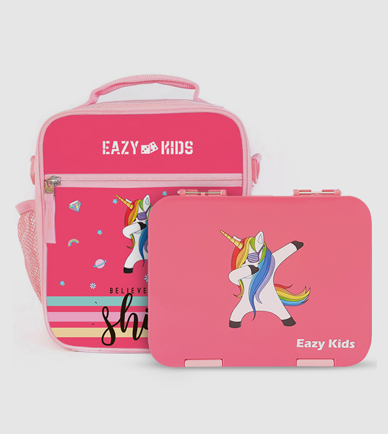 Unicorn Bento Lunch Box with Lunch Bag