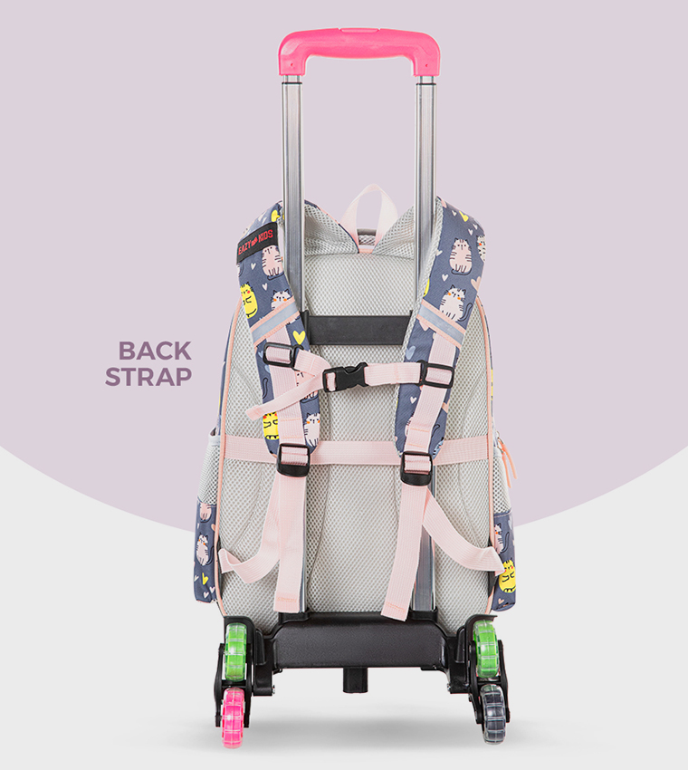 حقيبة مدرسية بطبعة مقاس 16 إنش مع مقلمة