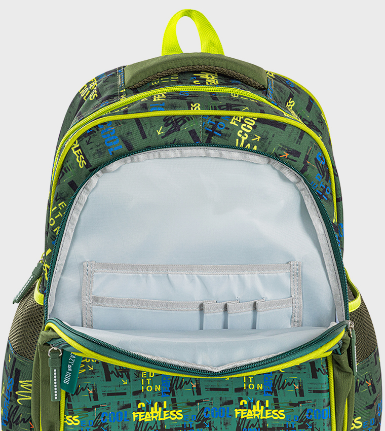 حقيبة مدرسية بطبعة ديناصور مقاس 16 إنش مع مقلمة