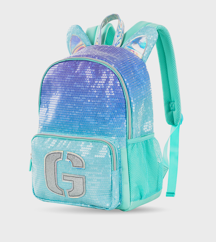 4-Piece Printed 17" Backpack Set - Girl Glitter