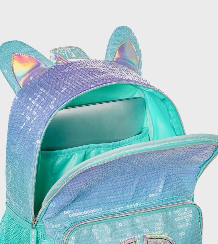 4-Piece Printed 17" Backpack Set - Girl Glitter