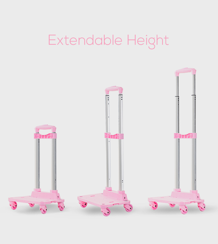 4-Piece Printed 17" 4 Wheel Trolley Backpack Set - Sugar Pop