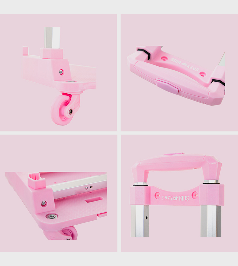 4-Piece Printed 17" 4 Wheel Trolley Backpack Set - Sugar Pop